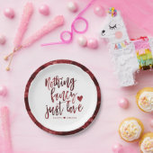 Nichts Extravagant nur Liebe | Dark Crimson Red We Pappteller (Party)