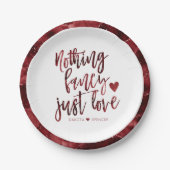 Nichts Extravagant nur Liebe | Dark Crimson Red We Pappteller (Vorderseite)