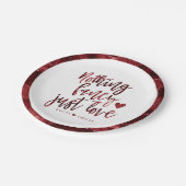 Nichts Extravagant nur Liebe | Dark Crimson Red We Pappteller (Schrägansicht)