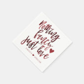 Nichts Extravagant nur Liebe | Dark Crimson Red We Serviette (Ecke)