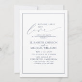 Nichts Extravagant nur Liebe Dusty Blue Lässig Hoc Einladung (Vorderseite)