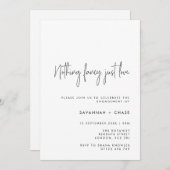 Nichts Extravagant nur Liebe, einfach eine engagie Einladung (Vorne/Hinten)