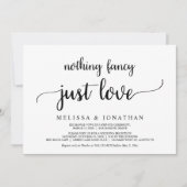 Nichts Extravagant nur Liebe, einfach nur rustikal Einladung (Vorderseite)