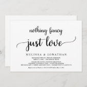 Nichts Extravagant nur Liebe, einfach nur rustikal Einladung (Vorne/Hinten)