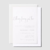 Nichts Extravagant nur Liebe Einfache Engagement P Pergament Einladungen (Versetzt)