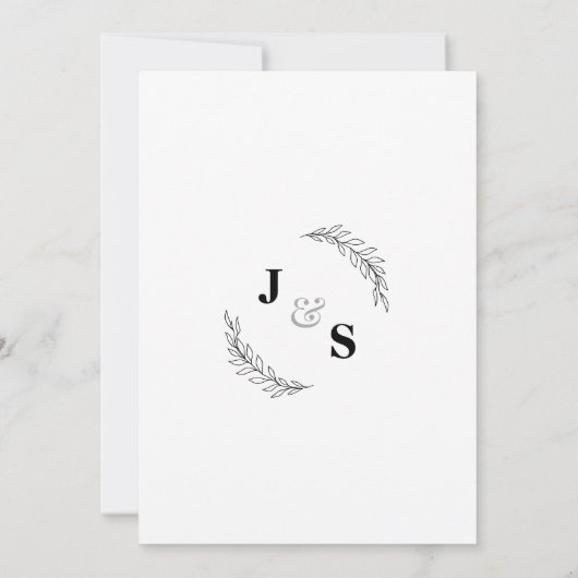 Nichts Extravagant, nur Liebe Einfache Entfaltung Save The Date (Rückseite)