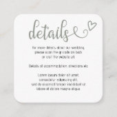 Nichts Extravagant, nur Liebe einfacher QR-Code Begleitkarte (Vorderseite)