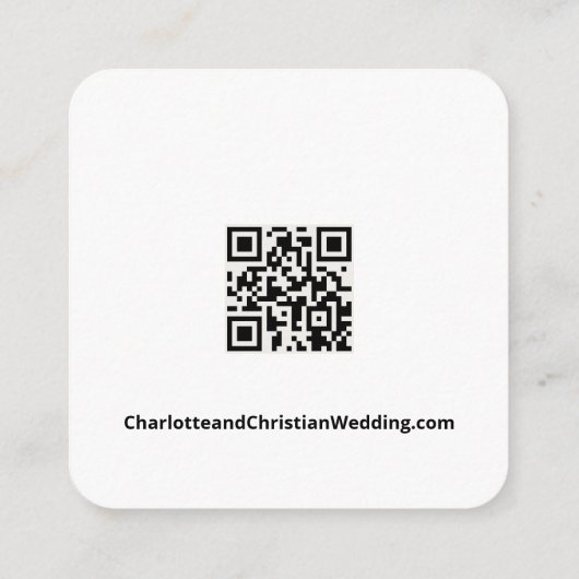 Nichts Extravagant, nur Liebe einfacher QR-Code Begleitkarte (Rückseite)