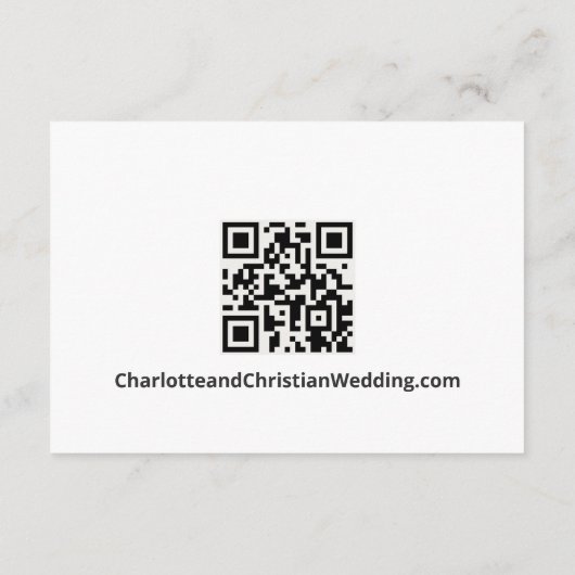 Nichts Extravagant, nur Liebe einfacher QR-Code Begleitkarte (Rückseite)