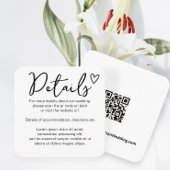 Nichts Extravagant, nur Liebe einfacher QR-Code Begleitkarte