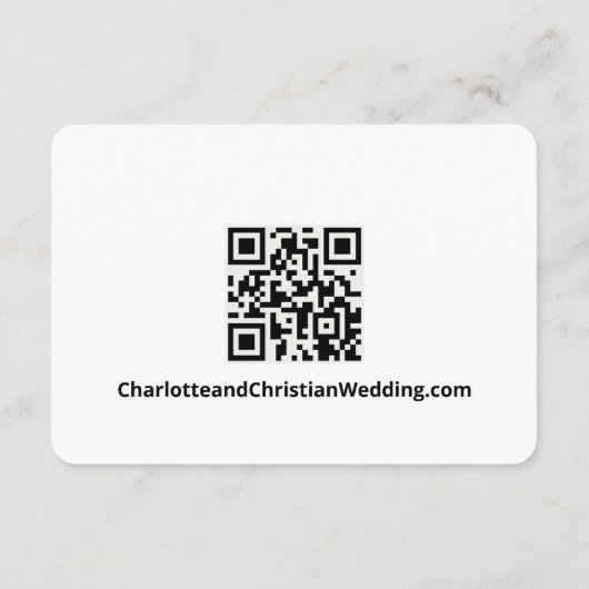 Nichts Extravagant, nur Liebe einfacher QR-Code Begleitkarte (Rückseite)