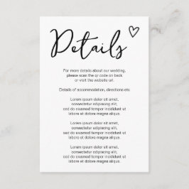 Nichts Extravagant, nur Liebe einfacher QR-Code Begleitkarte