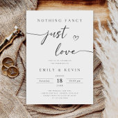 Nichts Extravagant nur Liebe Einladung, Elopement  Einladung