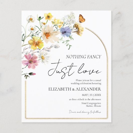 Nichts Extravagant nur Liebe | Einladung von Boho (Vorderseite)