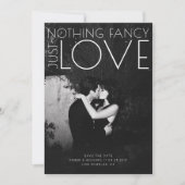 Nichts Extravagant nur Liebe Einzigartig Moderne H Save The Date (Vorderseite)