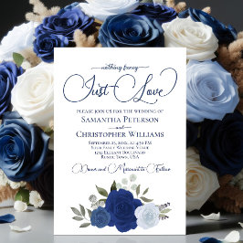 Nichts Extravagant nur Liebe Elegante blaue Rose H Einladung