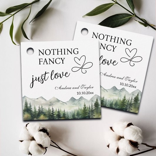 Nichts Extravagant nur Liebe Elegante Hochzeit Geschenkanhänger