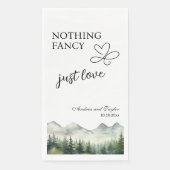 Nichts Extravagant nur Liebe Elegante Hochzeit Serviette (Vorderseite)