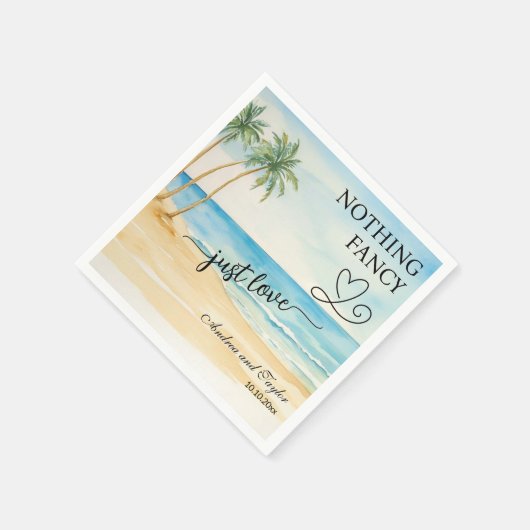 Nichts Extravagant nur Liebe Elegante Hochzeit Serviette (Ecke)