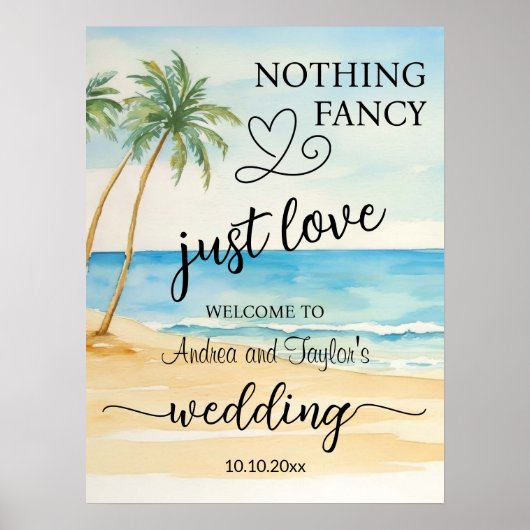 Nichts Extravagant nur Liebe Elegante Hochzeit Wil Poster (Vorne)