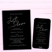 Nichts Extravagant nur Liebe Eleganter QR-Code Hoc Einladung