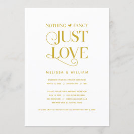Nichts Extravagant, nur Liebe, elegantes Gold, Ent Einladung