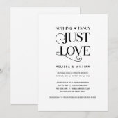 Nichts Extravagant, nur Liebe, Elegantes Schwarz,  Einladung (Vorne/Hinten)