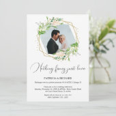 Nichts Extravagant nur Liebe Eloped Hochzeit Feier Einladung (Stehend Vorderseite)