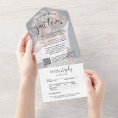 Nichts Extravagant nur Liebe Elopement Empfang Fot All In One Einladung (Abreißen)