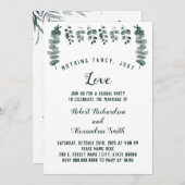 Nichts Extravagant nur Liebe Elopement Eukalyptus Einladung (Vorne/Hinten)
