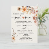 Nichts Extravagant nur Liebe Elopement Fall Wildbl Einladung (Stehend Vorderseite)