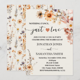 Nichts Extravagant nur Liebe Elopement Fall Wildbl Einladung