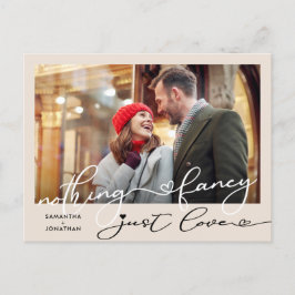 Nichts Extravagant, nur Liebe Elopement Foto Ankündigungspostkarte