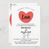 Nichts Extravagant nur Liebe Elopement Hochzeit Co Einladung (Vorne/Hinten)