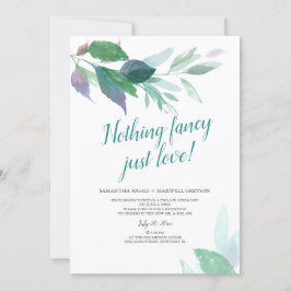 Nichts Extravagant nur Liebe Elopement Hochzeit Einladung