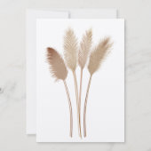 Nichts Extravagant nur Liebe Elopement Pampas Gras Einladung (Rückseite)