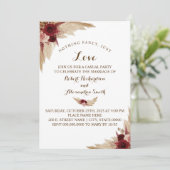 Nichts Extravagant nur Liebe Elopement Pampas Gras Einladung (Stehend Vorderseite)