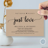 Nichts Extravagant nur Liebe, Elopement, rustikale Einladung