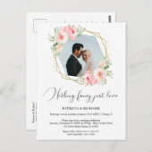 Nichts Extravagant nur Liebe Elopted Hochzeitsempf Postkarte (Vorne/Hinten)