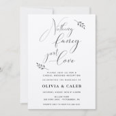 Nichts Extravagant nur Liebe Empfang Einladung (Vorderseite)