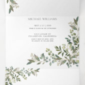 Nichts Extravagant nur Liebe Eukalyptus Foliage Ho Dreifach Gefaltete Einladung (Innenseite Mitte)