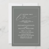 Nichts Extravagant nur Liebe Eukalyptus Lässig Hoc Einladung (Vorderseite)