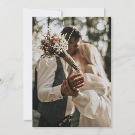 Nichts Extravagant nur Liebe Eukalyptus Lässig Hoc Einladung (Rückseite)