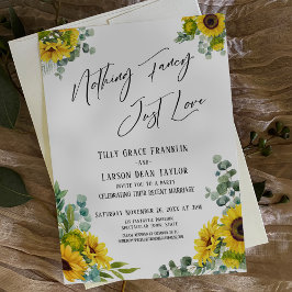 Nichts Extravagant, nur Liebe Eukalyptus Sonnenblu Einladung