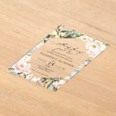Nichts extravagant nur Liebe Floral Foto Boho Wedd Acryleinladungen (Ablage )