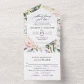 Nichts extravagant nur Liebe Floral Foto Boho Wedd All In One Einladung (Innen Boden)