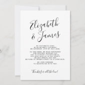 Nichts Extravagant nur Liebe Foto Einfache Entfalt Ankündigung (Rückseite)