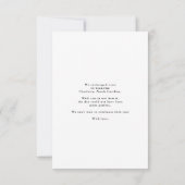 Nichts Extravagant nur Liebe Foto Elopement Card Ankündigung (Rückseite)