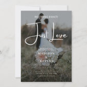 Nichts Extravagant nur Liebe Foto Hochzeit Einladung (Vorderseite)