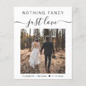 Nichts Extravagant nur Liebe Foto Hochzeit Empfang (Vorderseite)